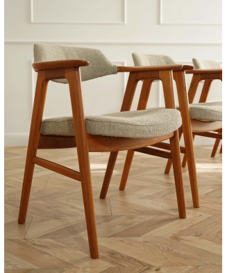 Set of 4 Teak Rare 'Model 42' dining chairs by Erik Kirkegaard for Høng Stolefabrik, Denmark,