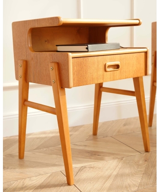Pair of Vintage Mid-Century Bedside Tables, Sweden, 1960s