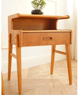 Pair of Vintage Mid-Century Bedside Tables, Sweden, 1960s