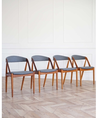 Set of 4 Model 31 Dining Chairs by Kai Kristiansen for Schou Andersen Møbelfabrik, Denmark 1950’s.