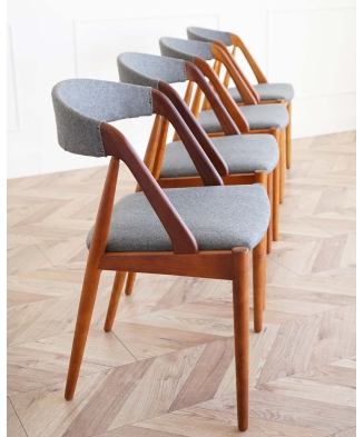 Set of 4 Model 31 Dining Chairs by Kai Kristiansen for Schou Andersen Møbelfabrik, Denmark 1950’s.