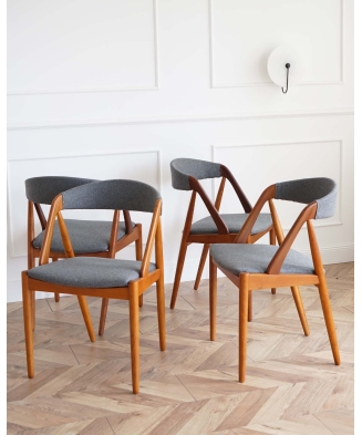 Set of 4 Model 31 Dining Chairs by Kai Kristiansen for Schou Andersen Møbelfabrik, Denmark 1950’s.