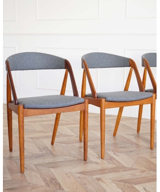 Set of 4 Model 31 Dining Chairs by Kai Kristiansen for Schou Andersen Møbelfabrik, Denmark 1950’s.