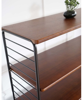 Mid-Century style 3-piece teak bookcase system with writing desk, Sweden, 1950s/60s
