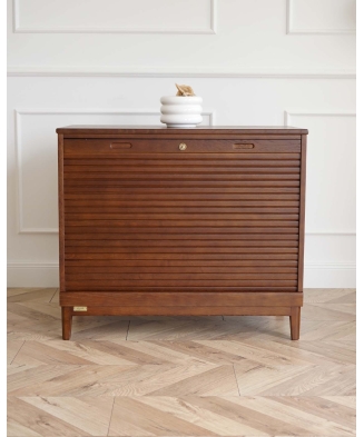 Vintage oak home office cabinet by Angarths, Denmark 1960s.