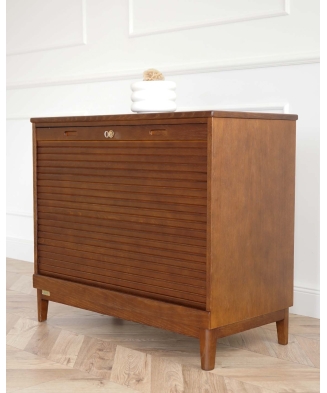 Vintage oak home office cabinet by Angarths, Denmark 1960s.