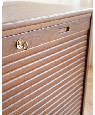 Vintage oak home office cabinet by Angarths, Denmark 1960s.