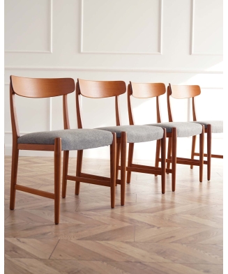 Teak Dining table and set of 4 chairs by Skaraborgs Möbelindustri Tibro, Sweden 1960s